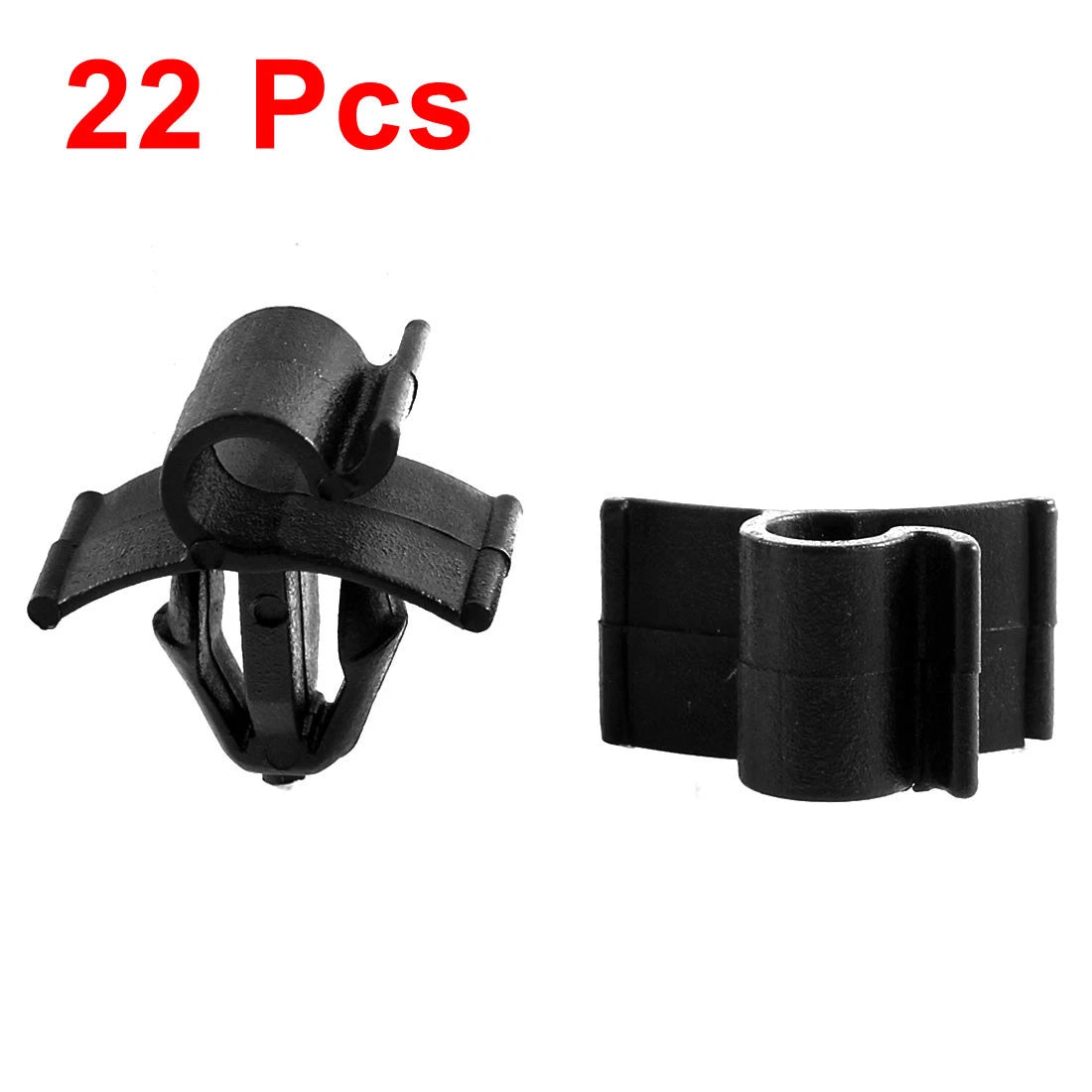 22 Pcs Black Plastic Bonnet Prop Rod Clips for Peugeot