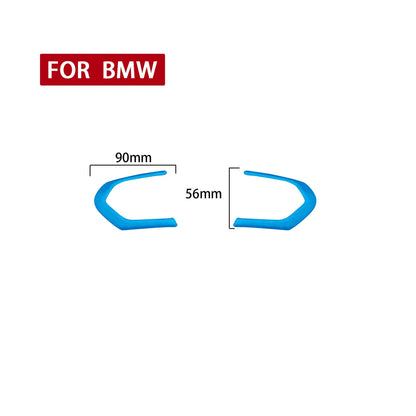 2 x Blue Leather Steering Wheel Covers for BMW F20 F22 F30 F32 F10 F06 (2011-2020)