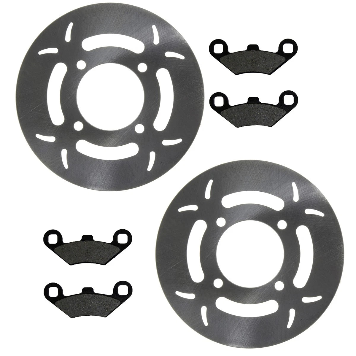 2 x Front Disc Brake Rotors & Pads for Polaris Trail Blazer/Boss (2005–2009)