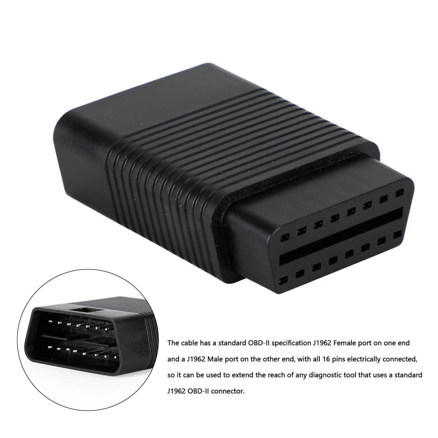 16 Pin Male to Female OBD2 Diagnostic Adapter for Partner