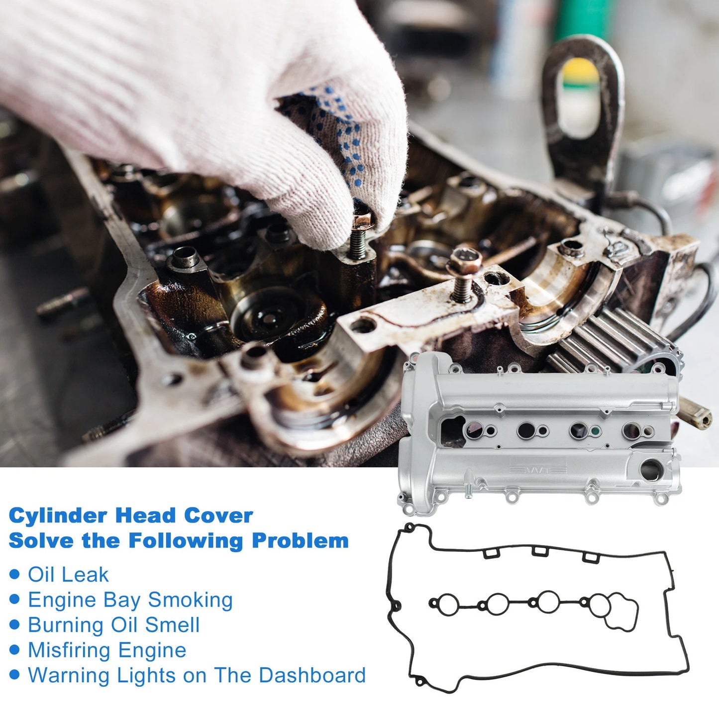 Front Engine Valve Cover with Gasket 2.2L for Chevrolet Cobalt (2009 - 2010)