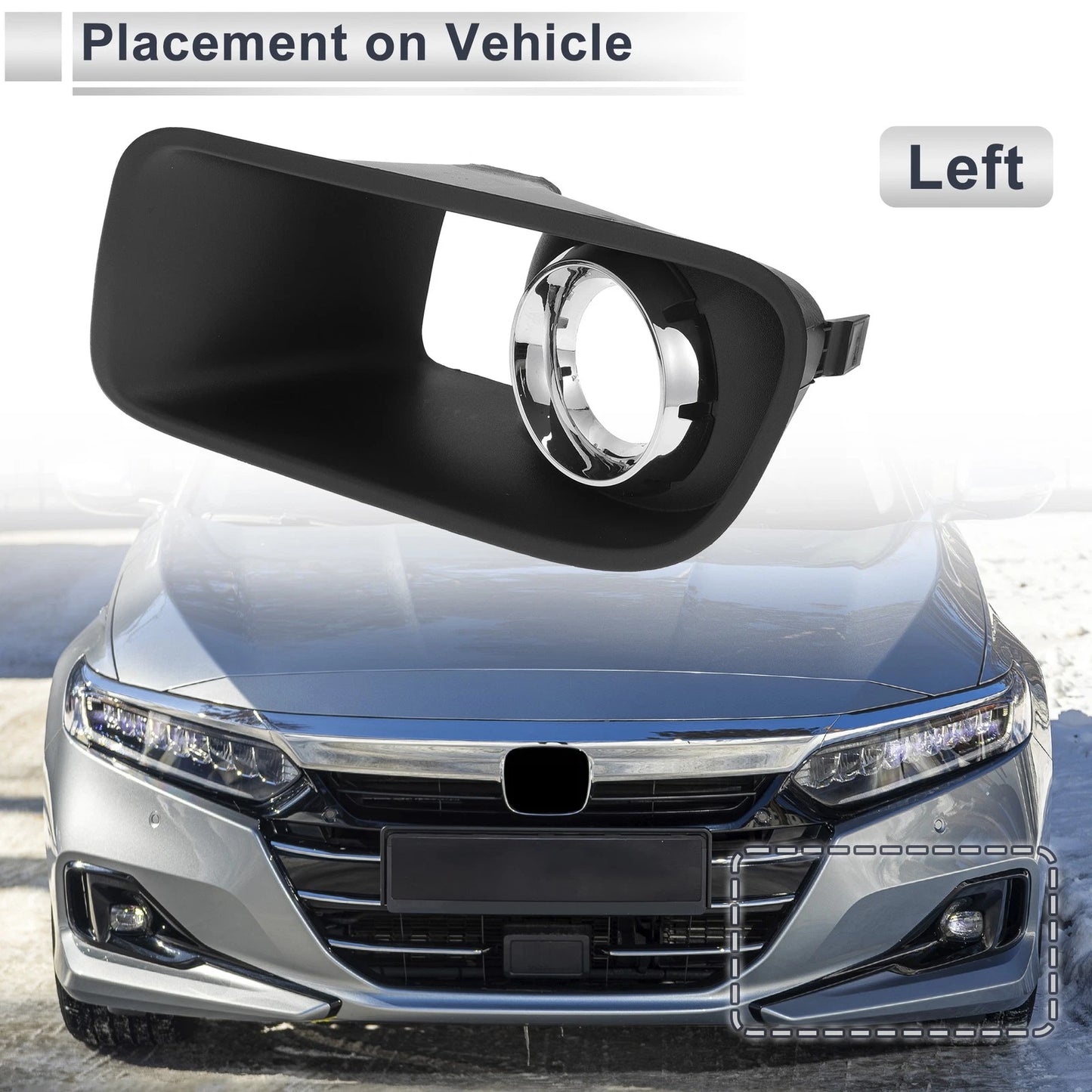 1 Pc Front Left Fog Light Grill for Dodge Charger (2012-2014)