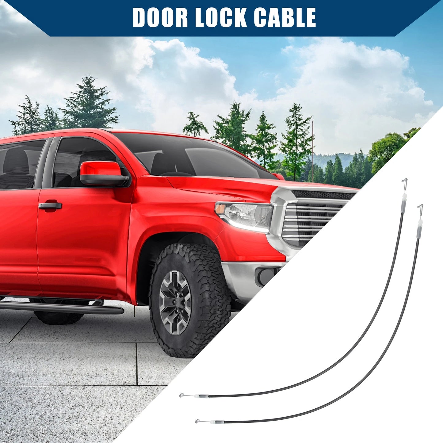Door Inside Locking Cable 2 x for Toyota Tundra (2000-2023)
