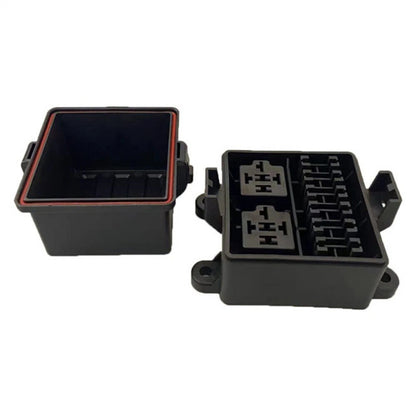 12V 6-Way Fuse Relay Box w/ 5-Pin 40A Relays & Fuses for Car Truck