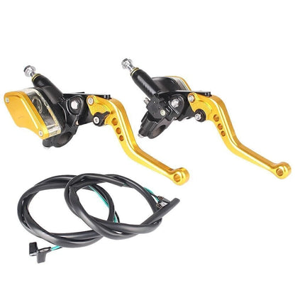 Black Clutch Brake Levers & Master Cylinder Reservoir for Motorcycle 22mm