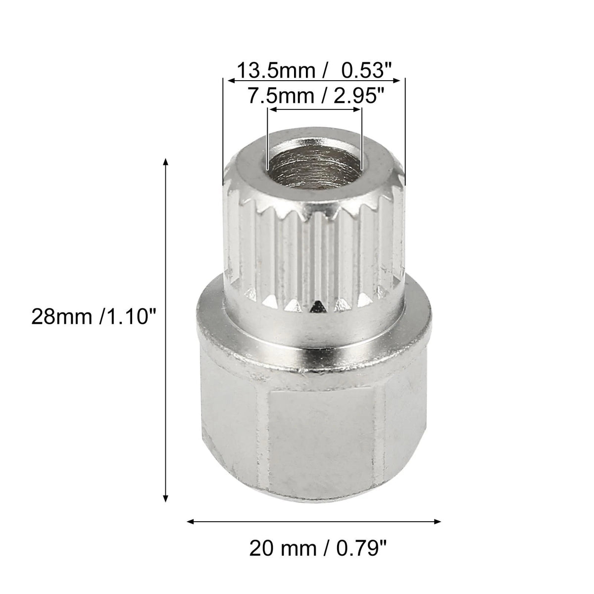 Hollow Car Anti-Theft Wheel Lock Lug Nut Key for BMW (2020-2023)