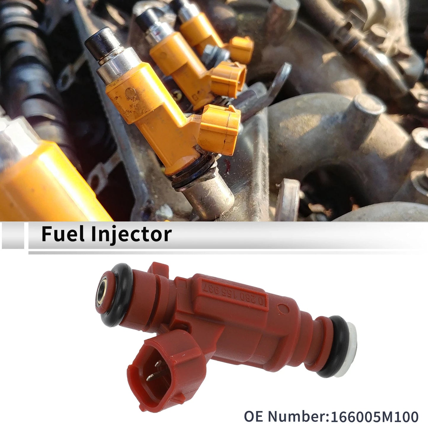 Fuel Injector for Nissan Sentra 1.8 (2000-2002) 1 Pc Wine Red