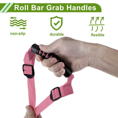 Roll Bar Grab Handles for Jeep Wrangler 1987-2021 - 2 x Pink Handles