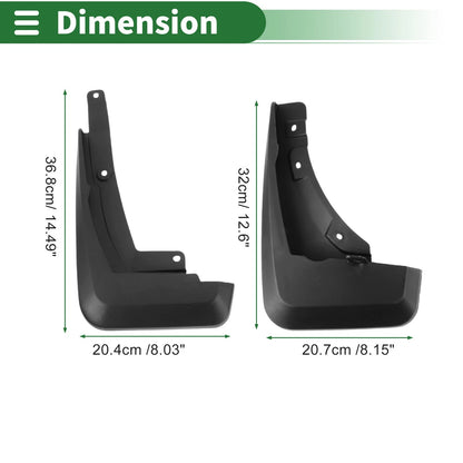 Mud Flaps Splash Guards for Ford Escape (2020) - Durable Mount Accessories