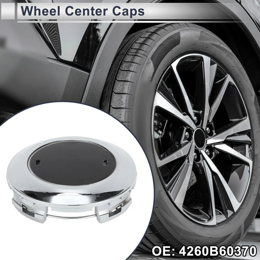 Wheel Center Cap for Toyota Land Cruiser Silver Tone Black Plastic