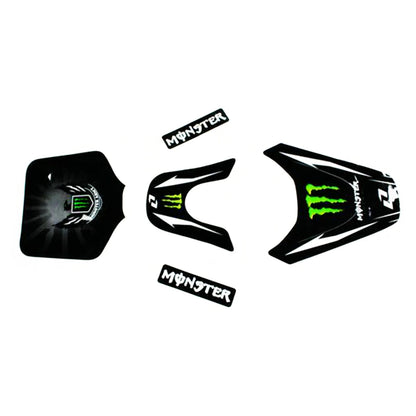 Monster Decals Graphic Stickers for KLX110 Style Fairing Dirt Bike