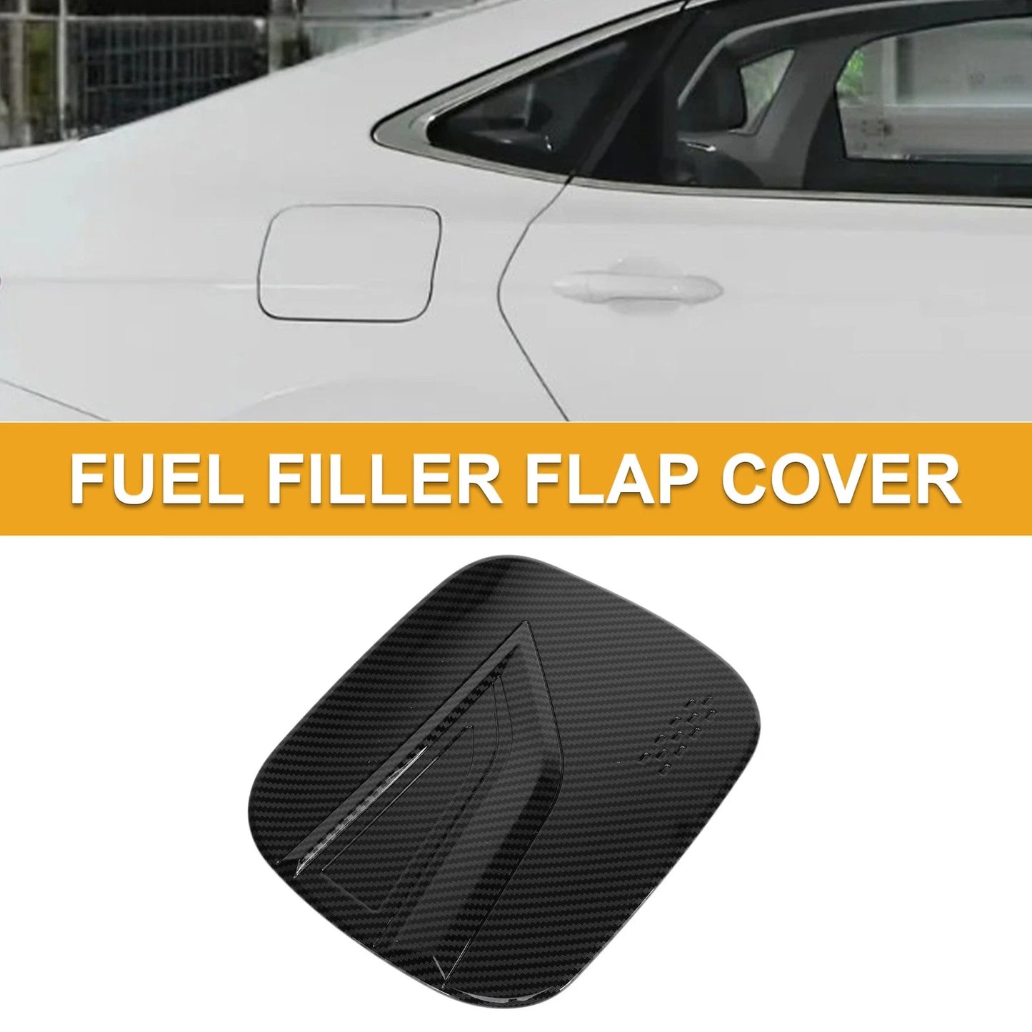 Fuel Tank Door Cap for Lexus NX 2022-2025 Carbon Fiber Black