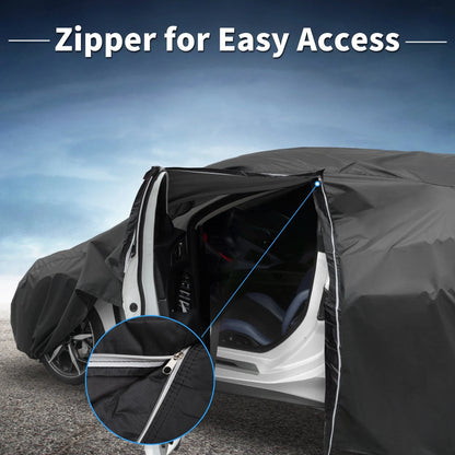 Waterproof Car Cover for Honda Civic (210D-PU, Black)