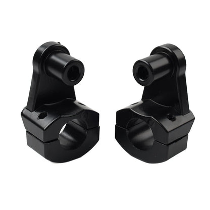 7/8" to 1-1/8" Black Motorcycle Handlebar Mount Clamps for Fat Bars