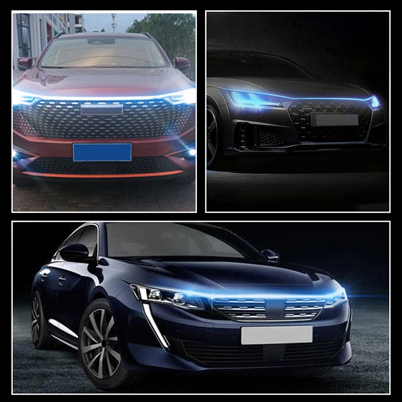 150cm Dynamic LED Hood Light Strip for Car - DRL Daytime Running Light