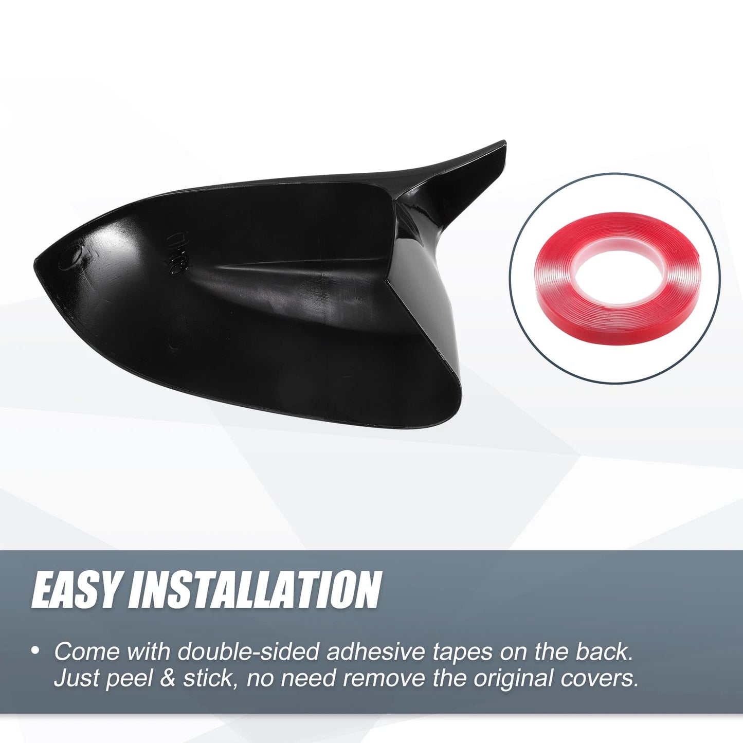 Rearview Mirror Cover Overlay Gloss Black for BMW X3 G01, X4, X5 (2018-2023)