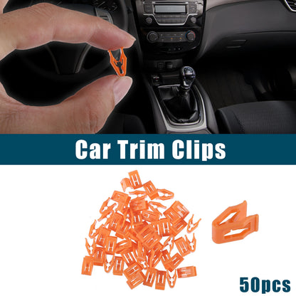 50 Pcs Interior Trim Retainer Clips for Ford Dodge Orange