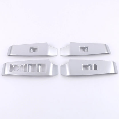 Door Window Lift 4x LHD Matte Silver Cover Trim for Honda Civic (2022-2023)