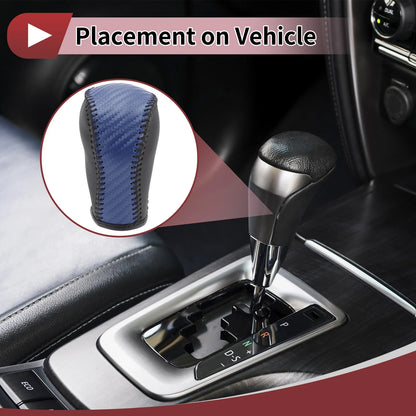 Blue Faux Leather Gear Shift Knob Cover for Mazda CX-5 (2013-2014)