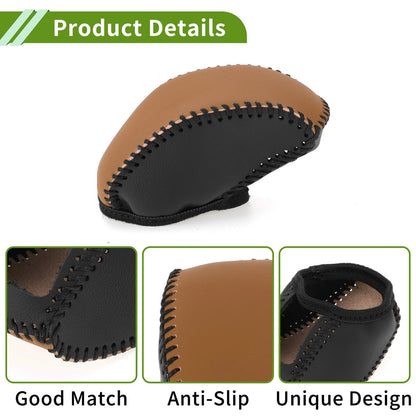 Car Gear Shift Knob Cover for Toyota Highlander (2020-2024) Black Faux Leather