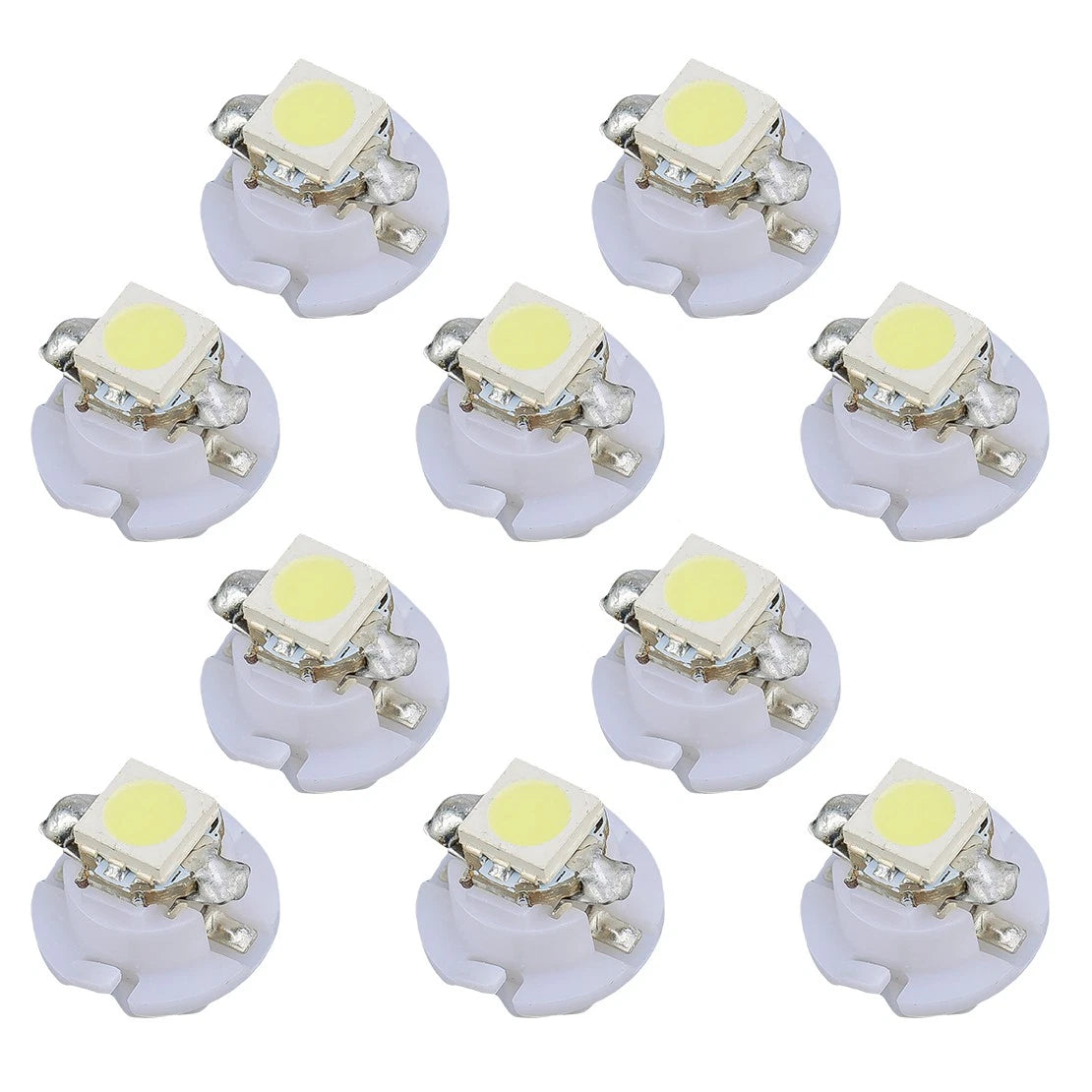 10 x B8.4D White LED Dash Light Bulbs for Car Instrument Panel