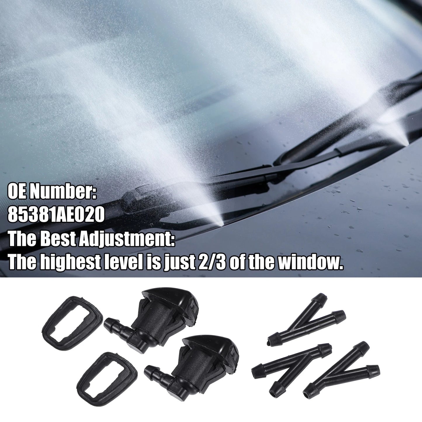 Windshield Washer Nozzle Spray Kit for Toyota Sienna (2011-2023)