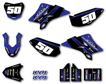 Custom Graphics Blue Sticker Kit Decals for Yamaha TTR 50 (2006-2023)
