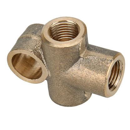 5x Brass T 3-Way Female Fitting Connector for Brake Line Pipe M10x1