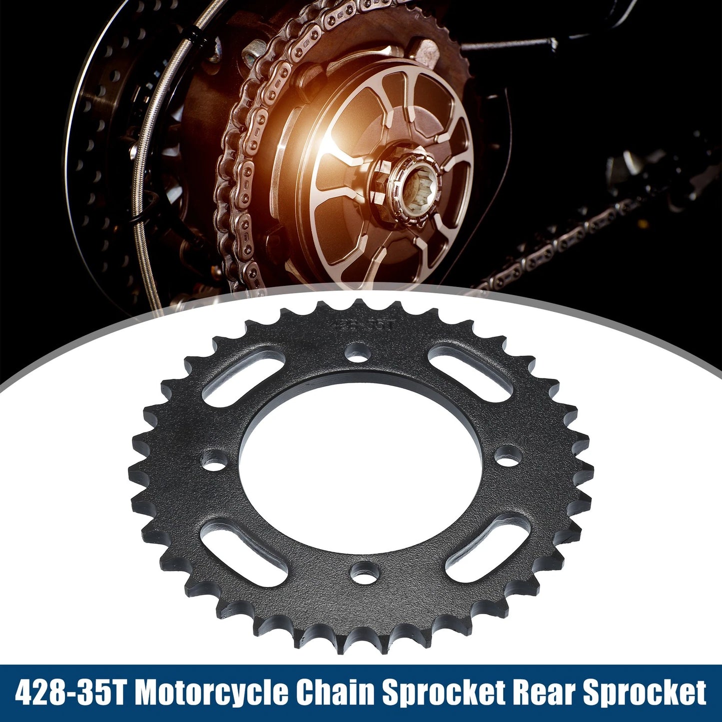 Sprocket 76mm 35-Tooth Motorcycle Chain Rear Sprocket for Dirt Bike