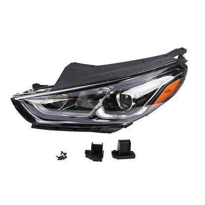 Halogen Headlight Assembly Driver Side w Bulb for Hyundai Sonata (2018–2019)
