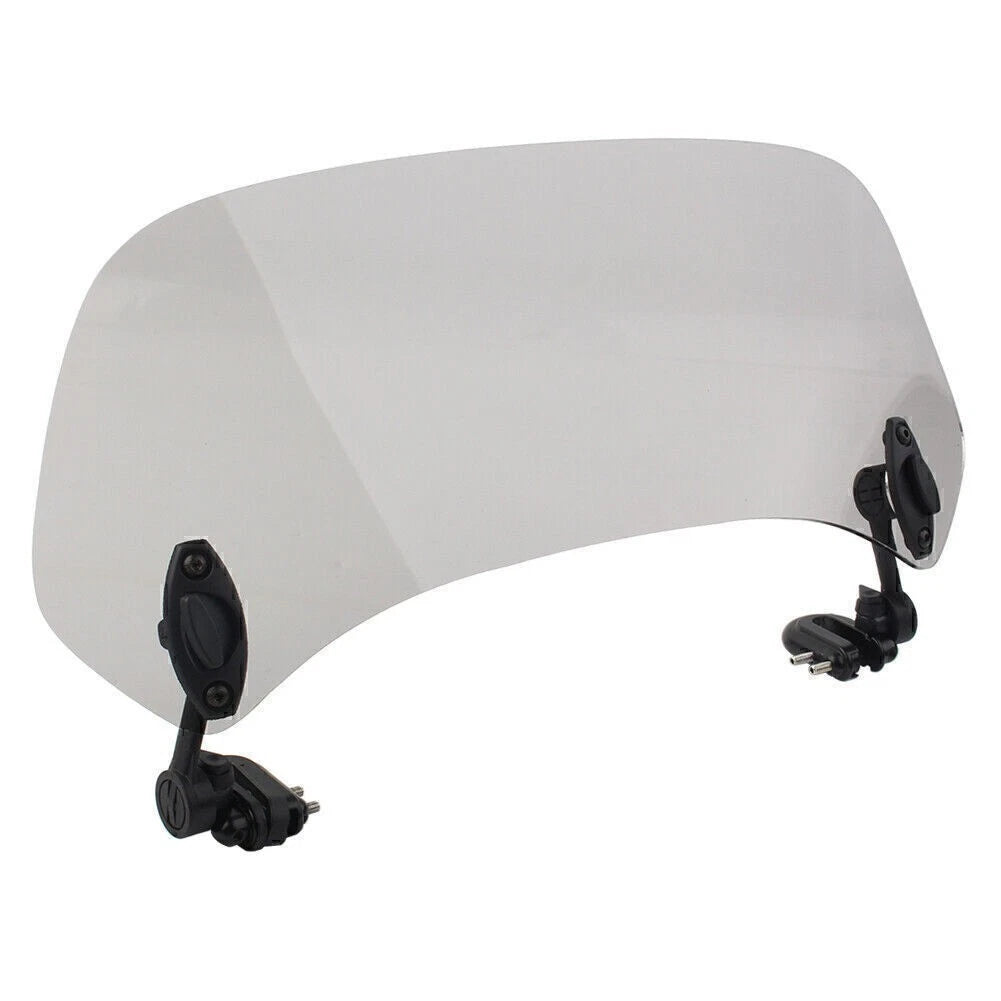 Clip-On Windshield Extension Spoiler Deflector for Motorcycle - Smoke