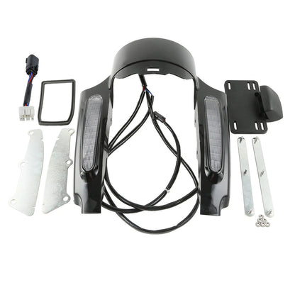 Black Rear Fender Fascia Set for Harley Road Glide Touring (2009-2013)