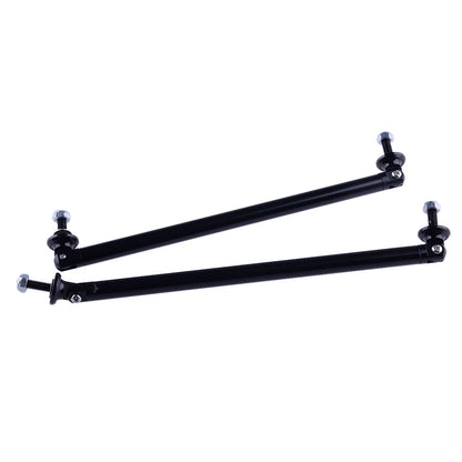 2 x Black 20cm Adjustable Front Bumper Lip Splitter Strut Rod