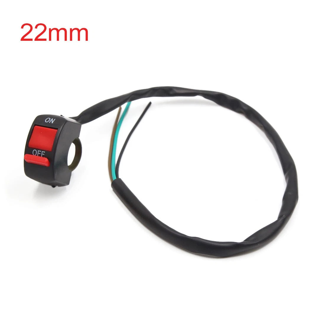 3 Lines Headlight Dual Flash Warning Light ON OFF Button Switch for Motorcycle