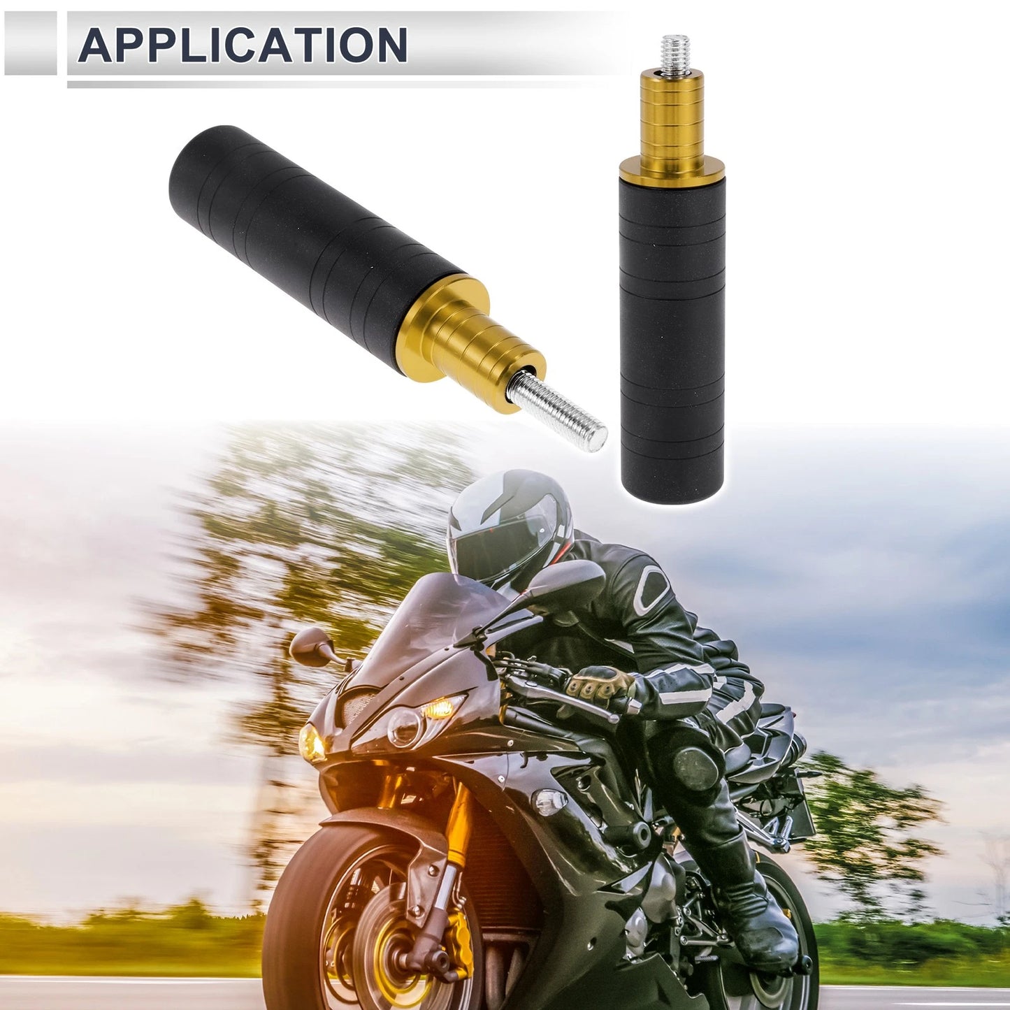 2 x 0.67" Aluminum Alloy Plastic Motorcycle Slider Frame for Motorcycle