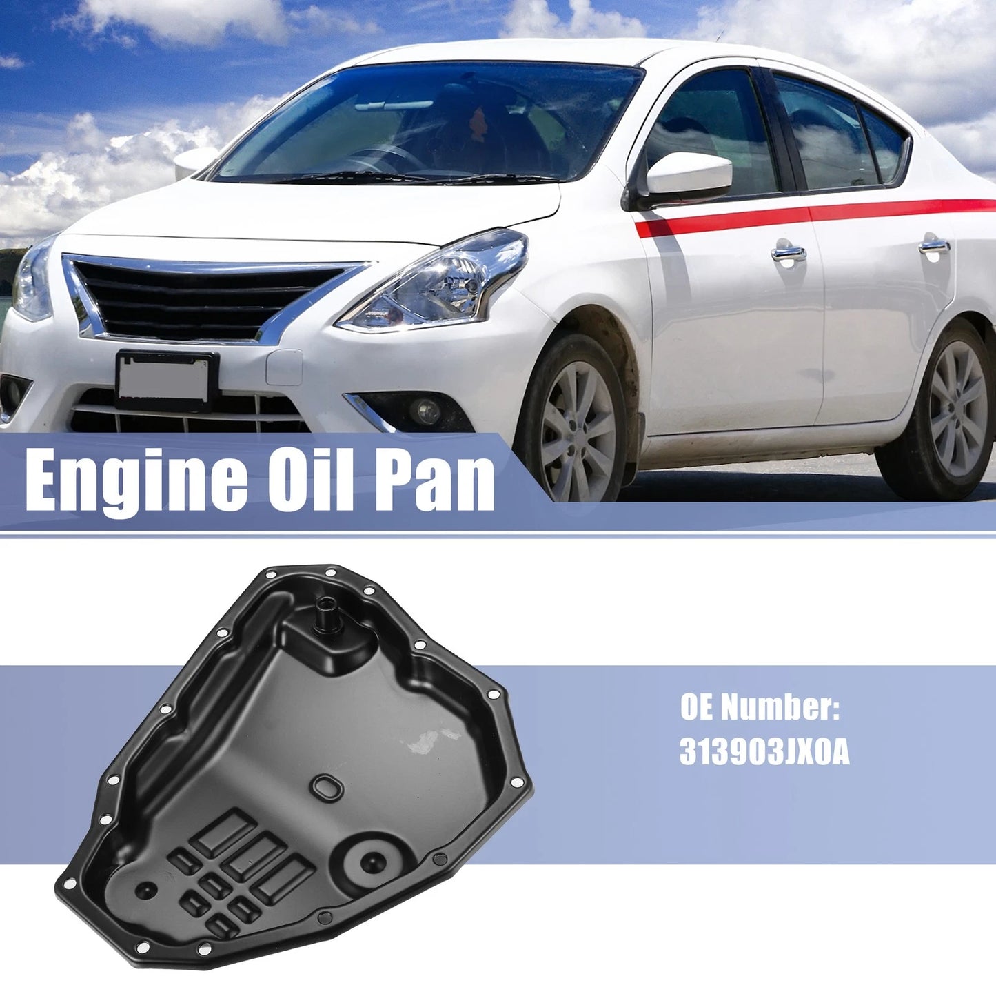 Engine Oil Pan for Nissan Sentra 2013-2016 (Black)