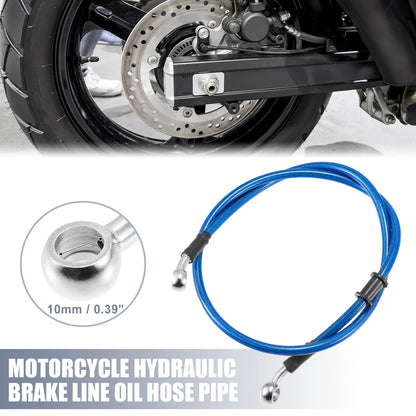 Brake Line 35.43 Length 10mm ID / Motorcycle Hydraulic Oil Hose Cable Blue