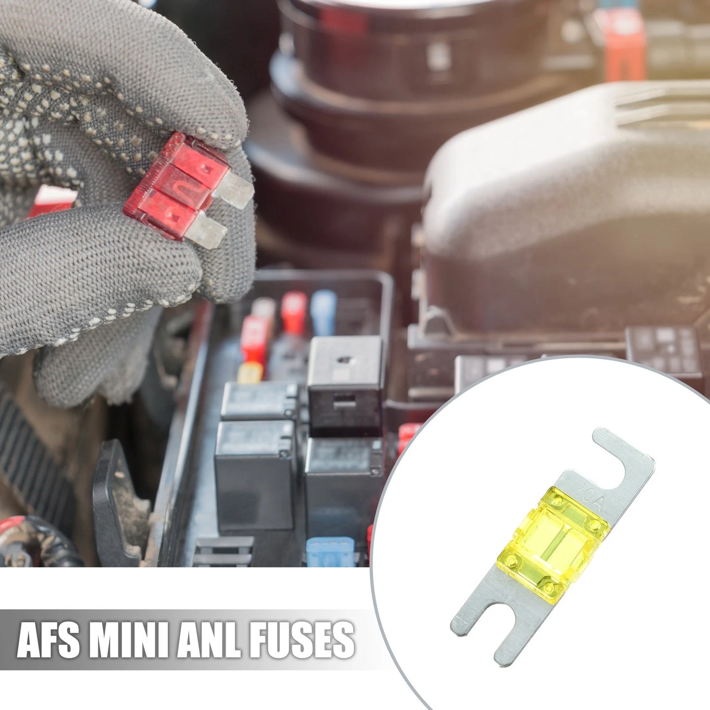 10 x 20A AFS Mini ANL Fuses for Car Truck Motorcycle