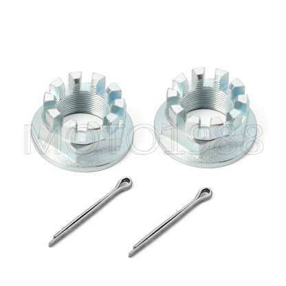 Set of 2 Rear Axle Nuts W/Pin for Honda TRX350 Rancher 350 2000-2006