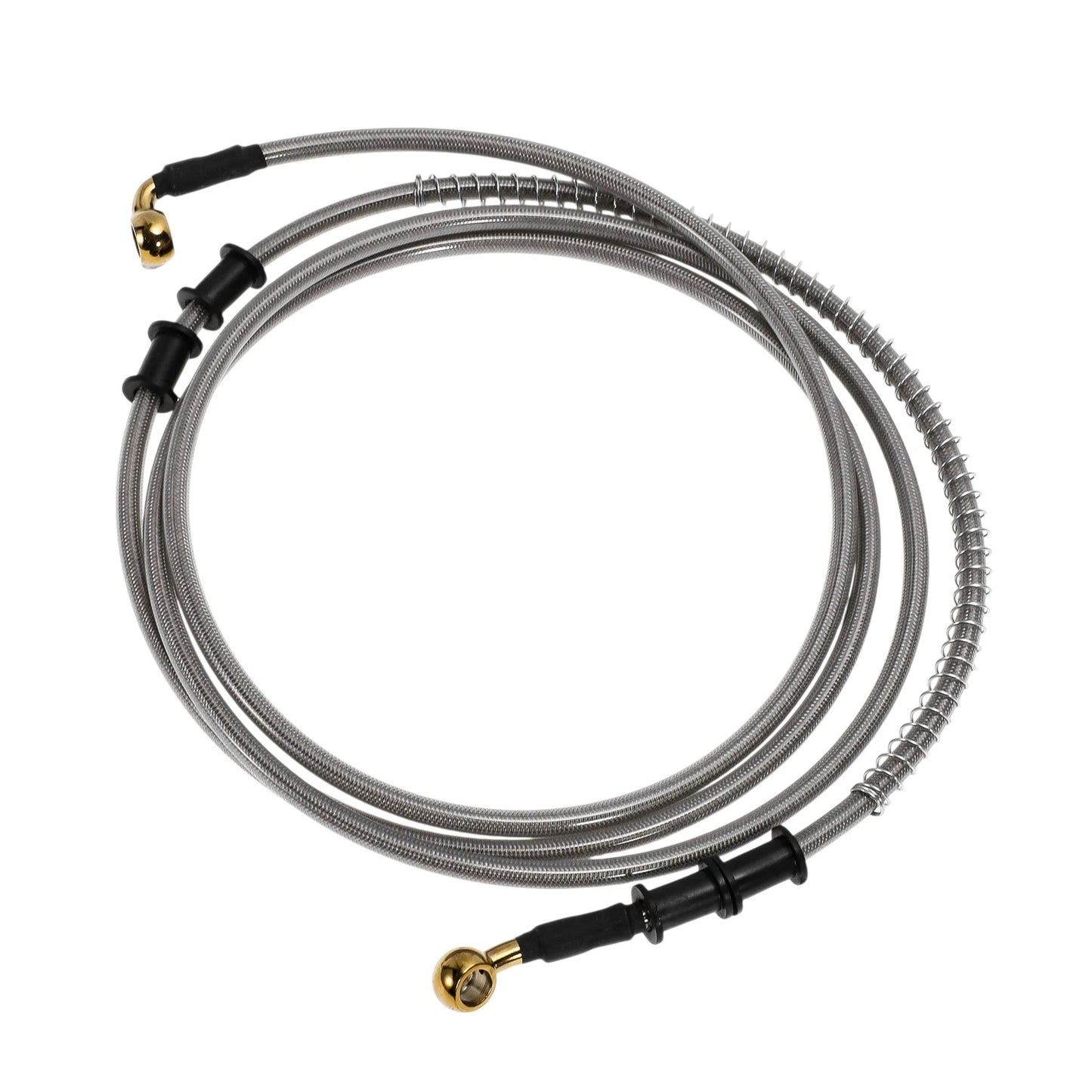 Oil Hose Line 250cm for Motorcycle Silver Tone