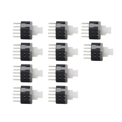 10 x 5.8x5.8x10mm Tactile Self Lock 6 Pin Push Button Switch for Various Models