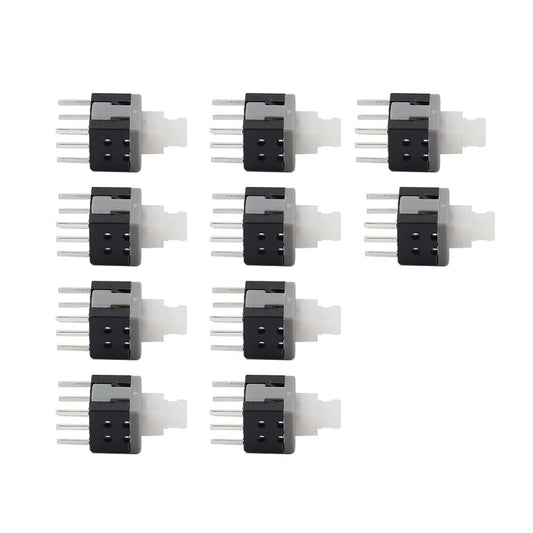 10 x 5.8x5.8x10mm Tactile Self Lock 6 Pin Push Button Switch for Various Models
