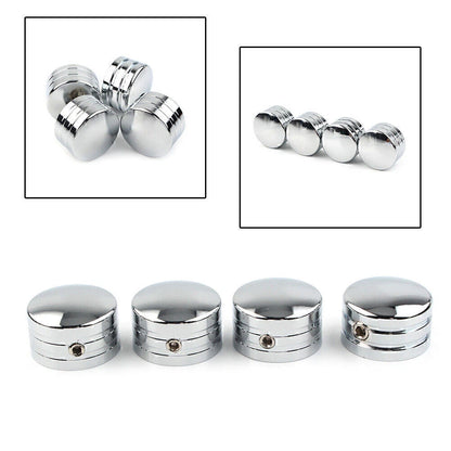 4 x Chrome Spark Plug Head Bolt Cap Covers for Harley Twin Cam (1999-2017)