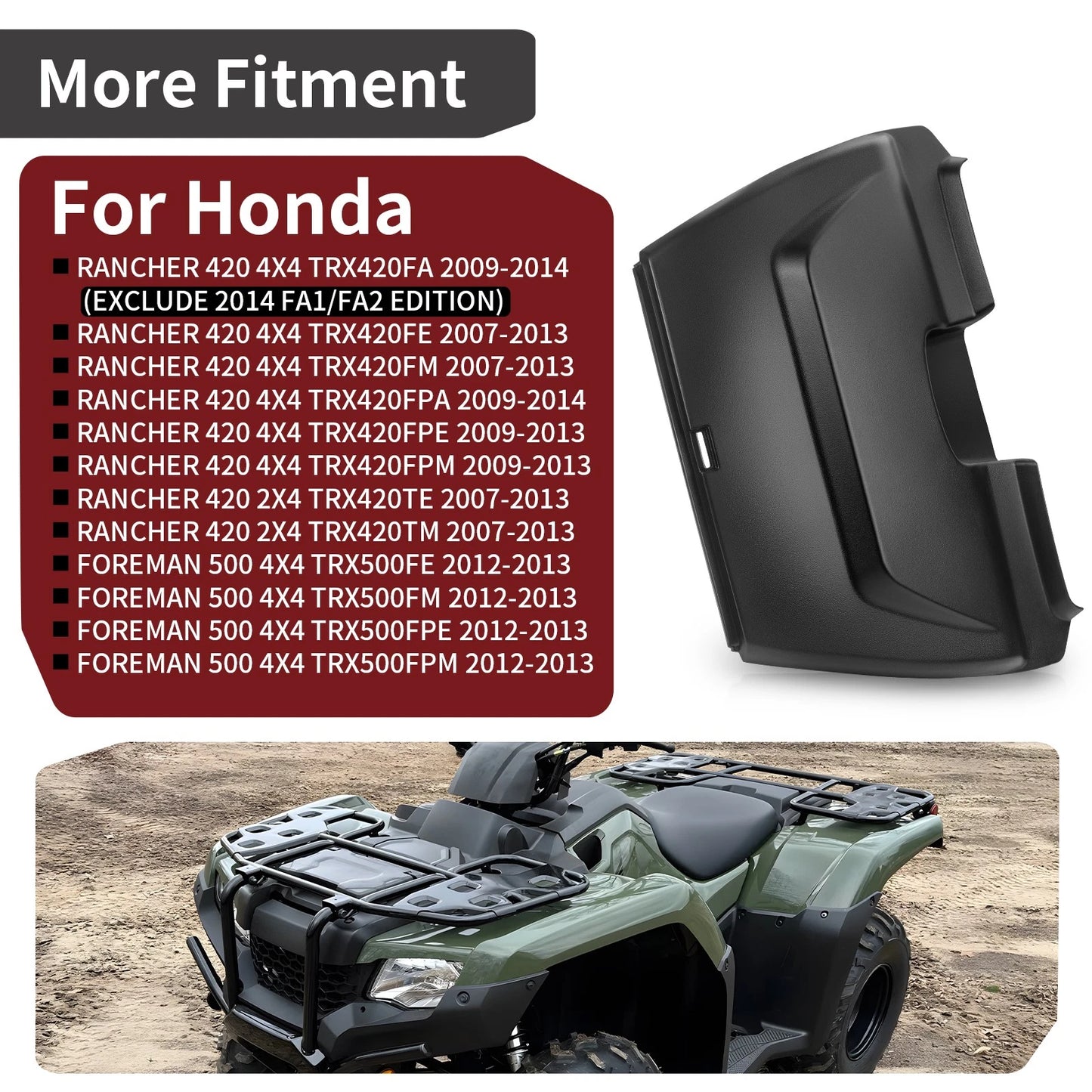 Battery Box Plastic Cover for Honda TRX420 Rancher 2007-2014
