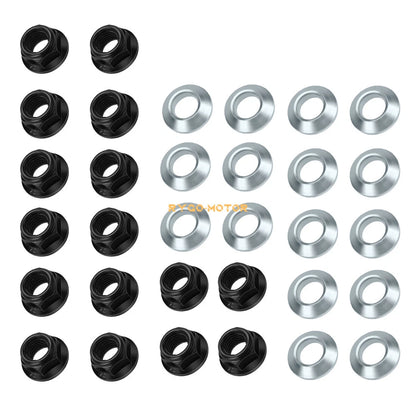 16pcs M10x1.25 Lug Nuts Flat Tapered for Yamaha