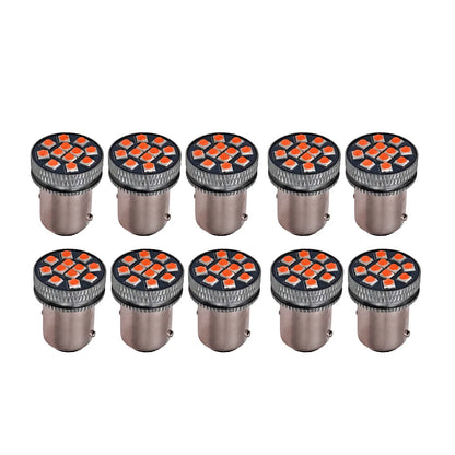 LED 3030 12SMD Red Indicator Turn Signal Bulbs for Car (1156 BAY15D)