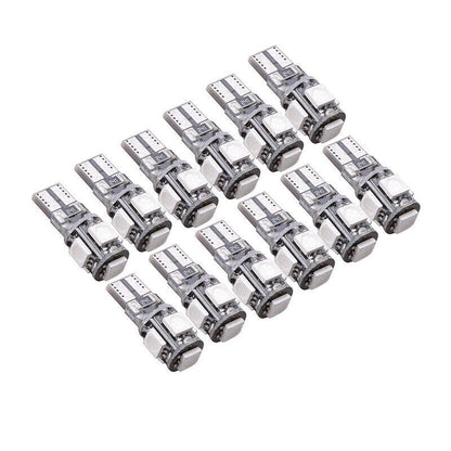 12 x T10 Green LED Wedge Light Bulbs for Car (W5W 194 168 2825 158 192)