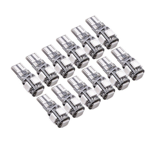 12 x T10 Green LED Wedge Light Bulbs for Car (W5W 194 168 2825 158 192)