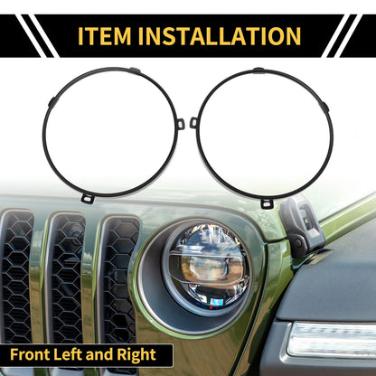 7" Round Headlight Metal Ring for Jeep Wrangler TJ (1997-2007)