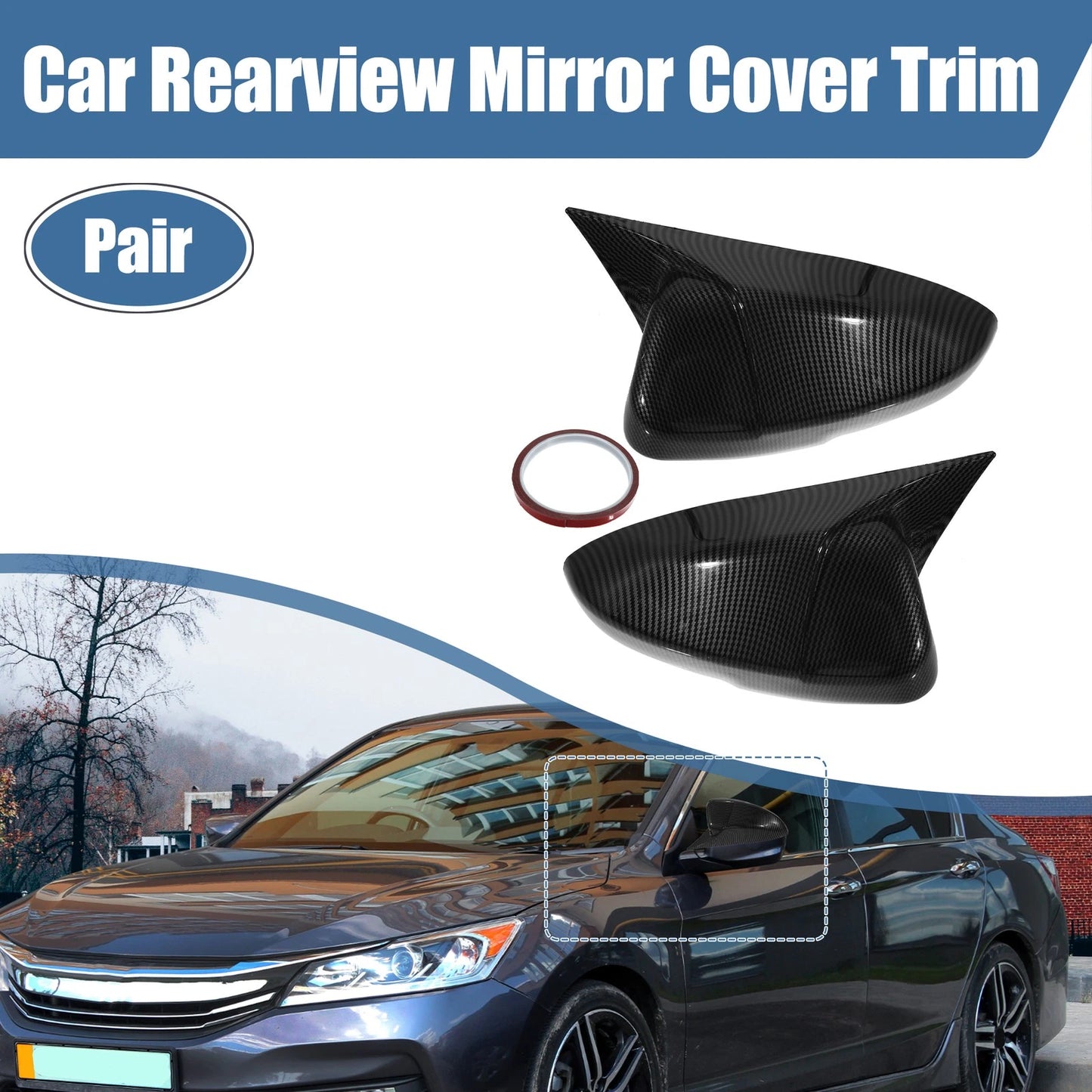 Carbon Fiber Pattern Rearview Mirror Covers for Honda Accord (2018-2022)
